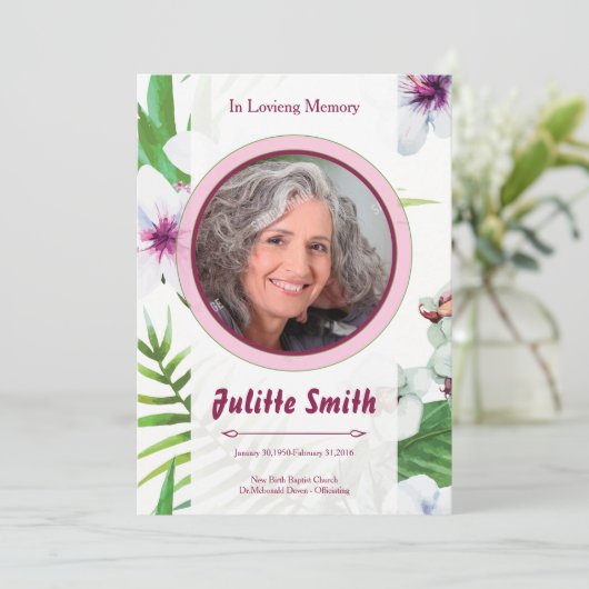 Carte funéraire commémorative (Debout devant)
