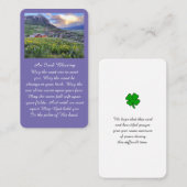 Carte funéraire commémorative de la fête de la vie (Devant / Derrière)