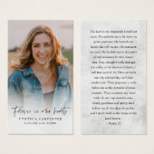 Carte funéraire commémorative pour toujours dans n (Devant & derrière)