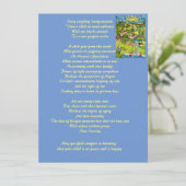 Carte funéraire compassion souvenir poème mémorial enfan (Debout devant)