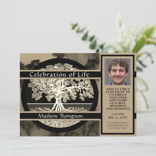 Carte funéraire de célébration de la vie (Debout devant)