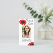 Carte funéraire de la photo Red Poppy (Debout devant)