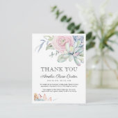 Carte funéraire de Merci floral Succulente (Debout devant)