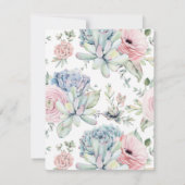 Carte funéraire de Merci floral Succulente (Dos)