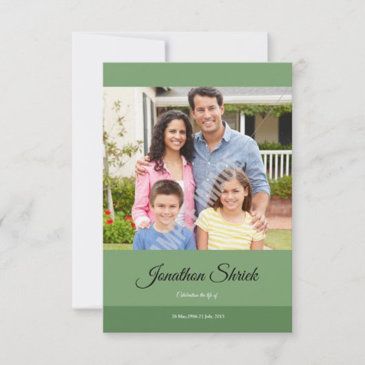 Carte funéraire imprimable (Devant)