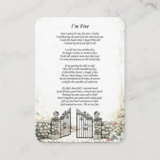 Carte funéraire mémorial I'm Free