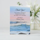 Carte funéraire Merci - Ocean Waves (Debout devant)