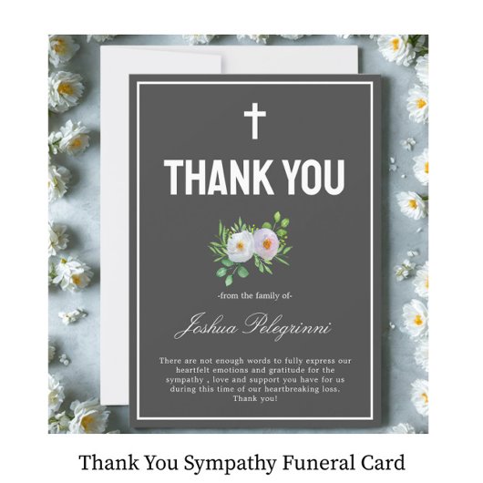 Carte funéraire Merci Sympathy