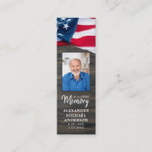 Carte funéraire Patriotique Signet (Devant)