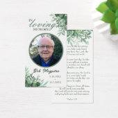 Carte funéraire photo en mémoire d'amour (Bureau)