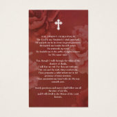 Carte funéraire photo florale Rose de Bourgogne fo (Dos)