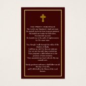 Carte funéraire simple Burgundy Red Gold Photo (Dos)