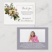 Carte funéraire Sympathy Flower Peach (Devant / Derrière)