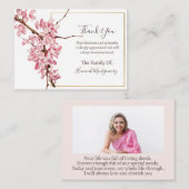 Carte funéraire Sympathy Photo Fleur Cherry Blosso (Devant / Derrière)