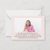 Carte funéraire Sympathy Photo Fleur Cherry Blosso (Dos)