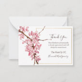 Carte funéraire Sympathy Photo Fleur Cherry Blosso (Devant)