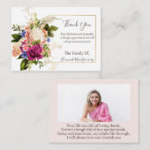 Carte funéraire Sympathy Photo Flower (Devant / Derrière)