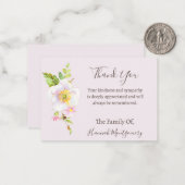 Carte funéraire Sympathy Photo Flower (Devant/Arrière en situation)