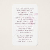 Carte funéraire Sympathy Pink Floral (Dos)