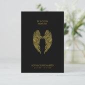 Carte Funeral Memorial Angel Wings Dear One Passed Away (Debout devant)