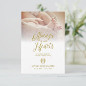 Carte Funeral Memorial Photo Litlle Angel Wings Dear One (Debout devant)