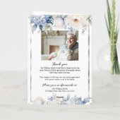 Carte Funeral Order of Service | Floral Memorial Program (Dos)