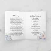 Carte Funeral Order of Service | Floral Memorial Program (Intérieur)