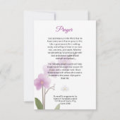 Carte Funeral Prayer Card template  (Dos)