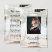 Carte Funeral Prayer Card Template (Devant / Derrière)