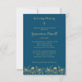 Carte Funeral Service with Photo & Wildflowers (Dos)
