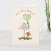 Carte Fungi Pun Champignon Saint-Valentin en classe (Devant)