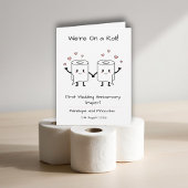 Carte Funky 1st Mariage An Paper Anniversaire, toilette