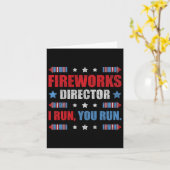 Carte Funky 4 juillet Fireworks Directeur Je Vous Exécut (Fleur jaune)