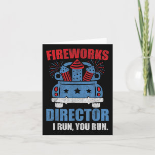 Carte Funky 4 juillet Fireworks Directeur Je Vous Exécut