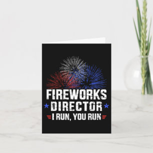 Carte Funky 4 juillet Fireworks Directeur Je Vous Exécut