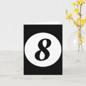 Carte Funky 8 Ball Magic Billard Pool Lazy Halloween C (Fleur jaune)