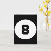 Carte Funky 8 Ball Magic Huit Ball Billard Pool Noir (Fleur jaune)