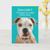 Carte Funky American Bulldog - Extra Fries Anniversaire (Fleur jaune)