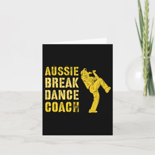 Carte Funky Australian Breakdance Coach Breaking Dance C (Devant)