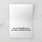 CARTE **FUNKY BIRDS** VOUS VOULEZ ÊTRE "AMUSANT"-ANNIVER (Intérieur)