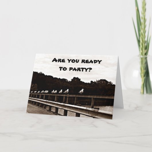 CARTE **FUNKY BIRDS** VOUS VOULEZ ÊTRE "AMUSANT"-ANNIVER (Devant)