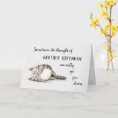 Carte Funky Birthday Blues Chat Bonheur Anniversaire (Fleur jaune)