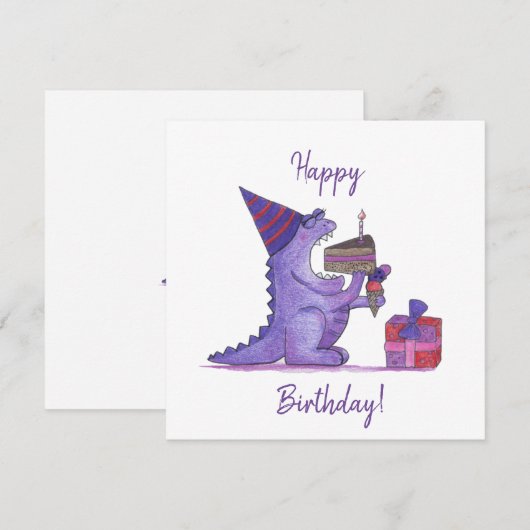 Carte Funky Birthday Monster (Devant / Derrière)