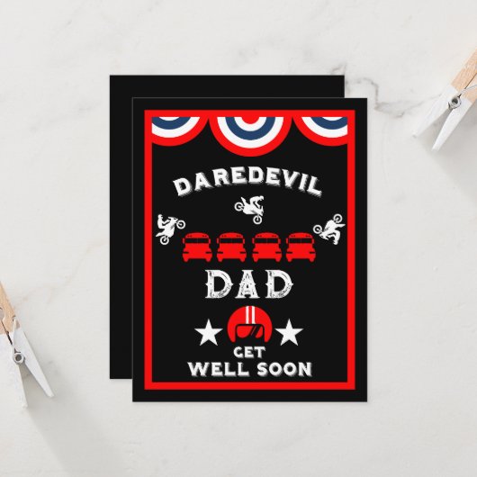 Carte Funky Broken Leg Se Bien (Devant/Arrière en situation)