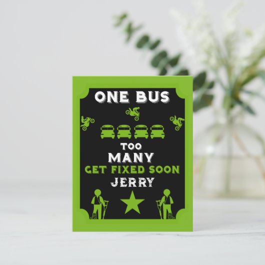 Carte Funky Broken Leg Se Bien (Debout devant)