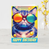 Carte Funky Cat's Psychedelic DMT Adventure (Fleur jaune)