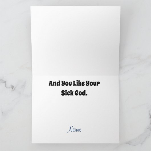 Carte Funky Cod Get Well Card (Intérieur)