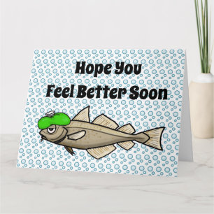 Carte Funky Cod Get Well Card