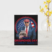 Carte Funky Cool Trump Groundhog Make Groundhog Day Grea (Fleur jaune)