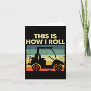 Carte Funky Golf Cart Design Pour Hommes Femmes Golfeur